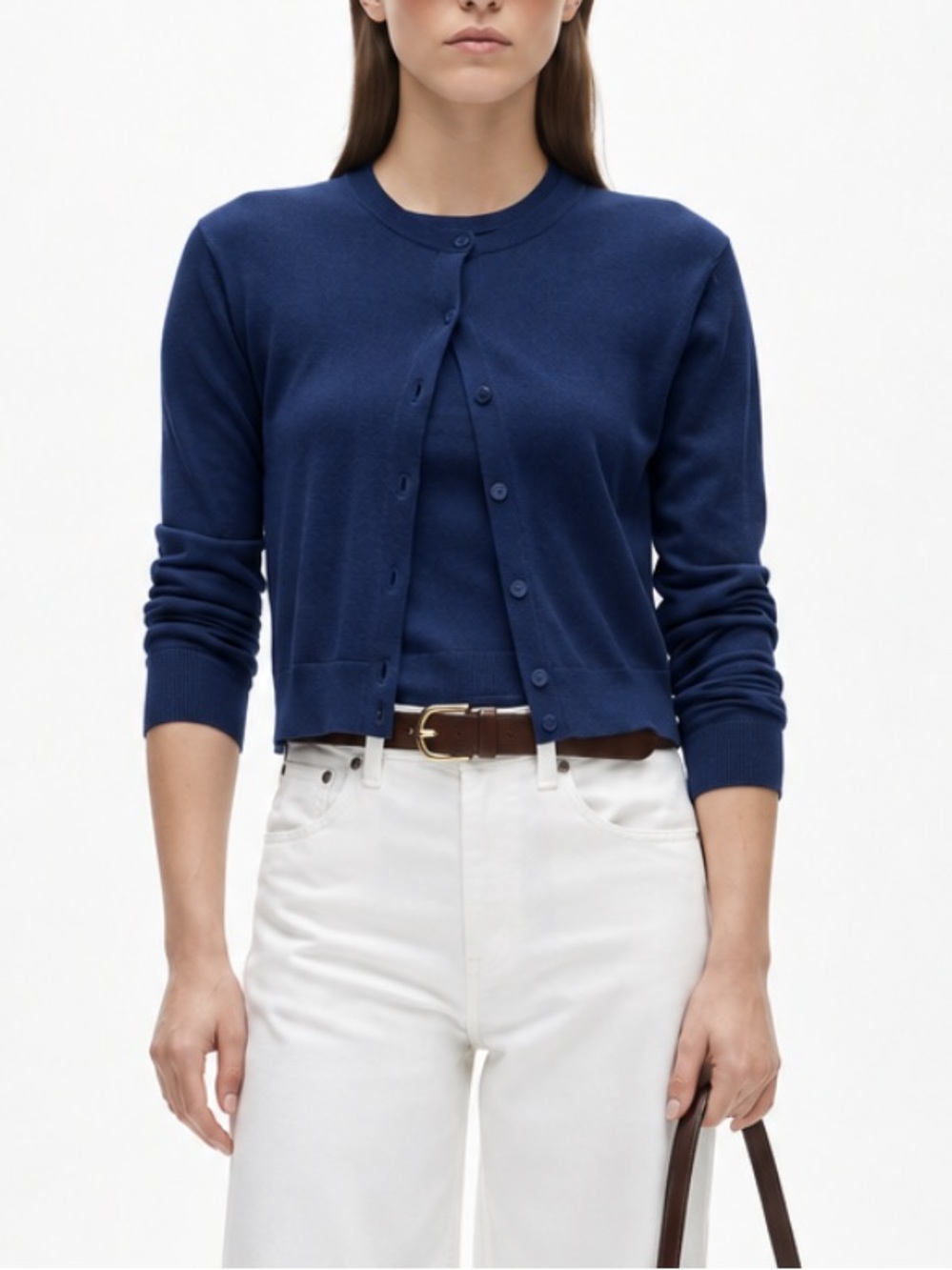 J.Crew Featherweight cashmere cardigan in navy M